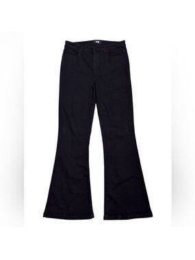 PAIGE Flared GENEVIEVE Black Denim Luxury Designer Pants Jeans Womens 34x36